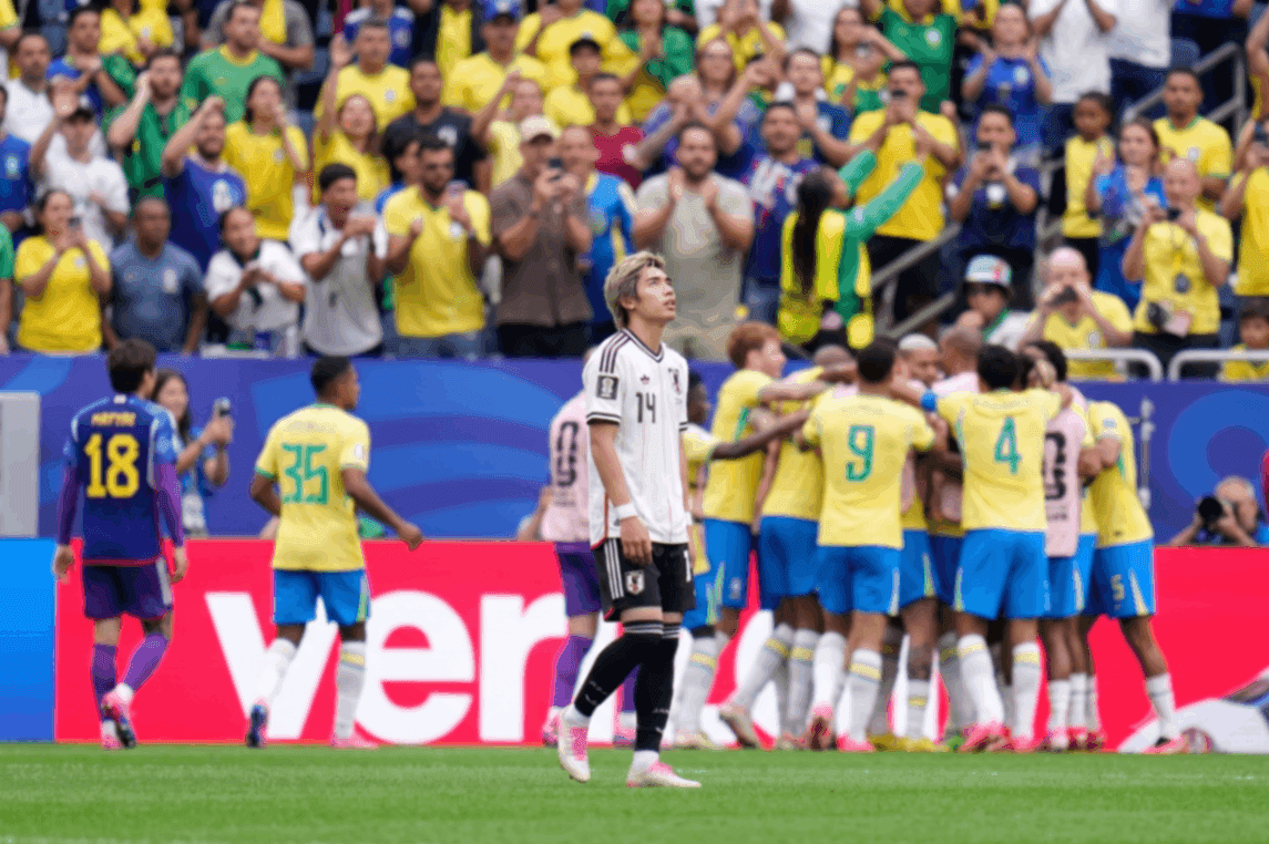 Brasil sobrevive a Japón con un gol al límite y evita una prorroga que ya se asomaba