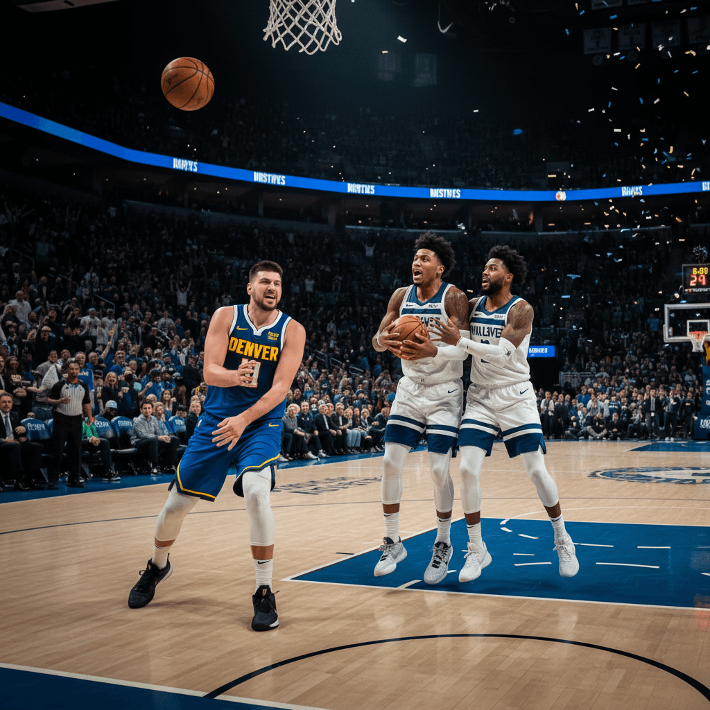 Jokic falla y los Nuggets caen 2-1 ante los Timberwolves