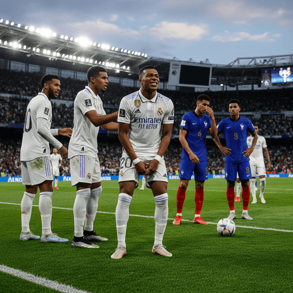Mbappé preocupa a Real Madrid y Francia por molestias en el partido