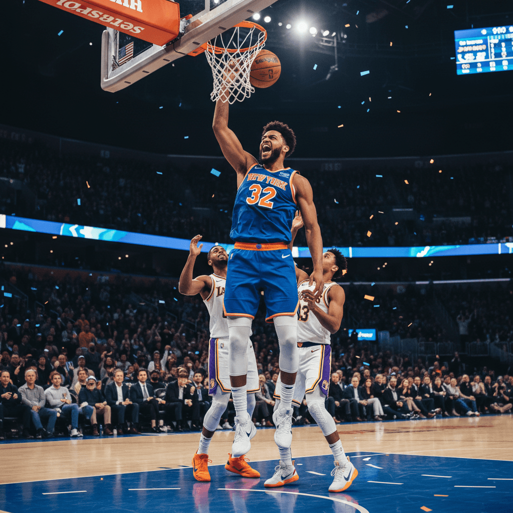 Triple-doble de Towns impulsa a los Knicks a empatar la serie