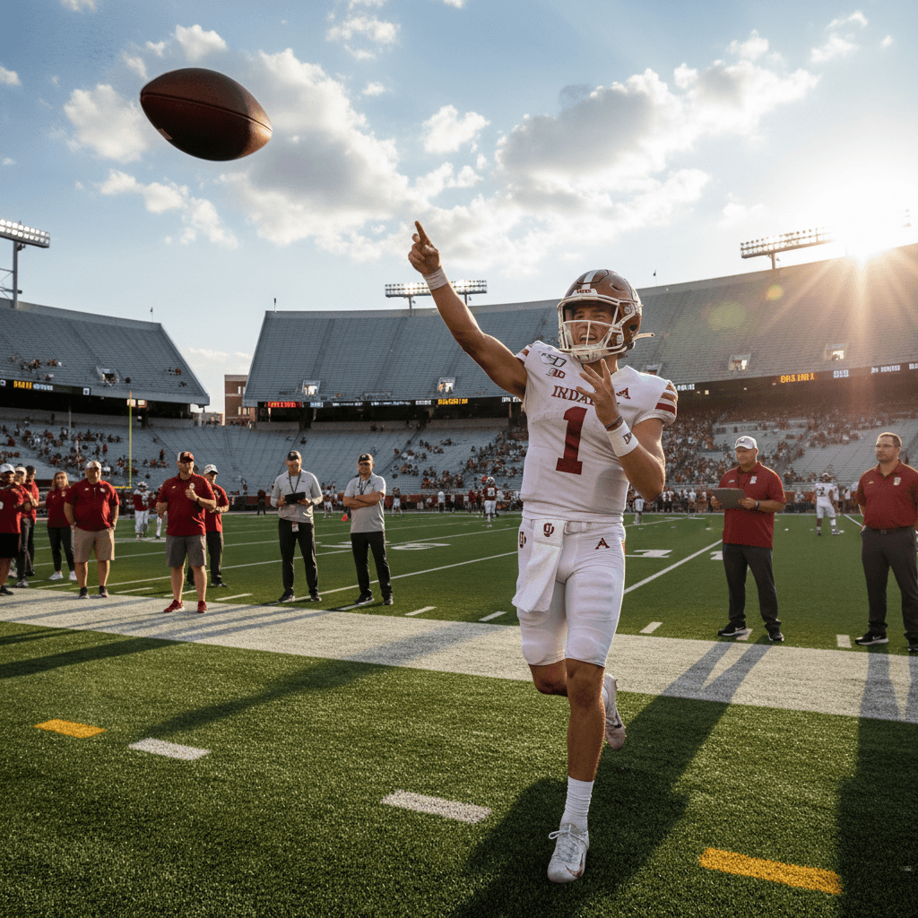 El QB Mendoza se luce en el Pro Day de Indiana