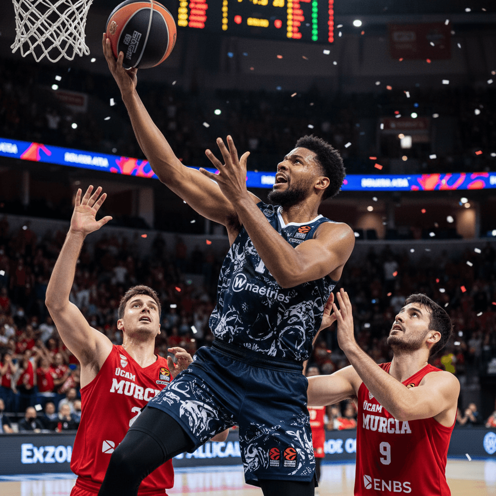 El rebote que explicó todo: UCAM Murcia se queda corto ante el peso físico del PAOK