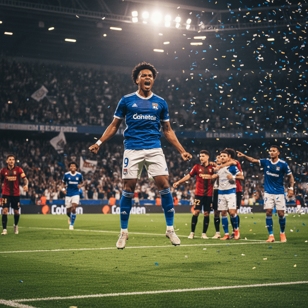 Endrick deslumbra con 14 participaciones de gol en el Lyon