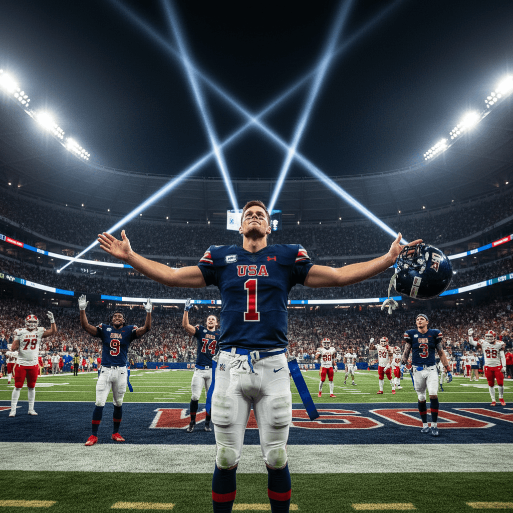 Estados Unidos domina el flag football y exhibe a las estrellas de la NFL en Los Ángeles