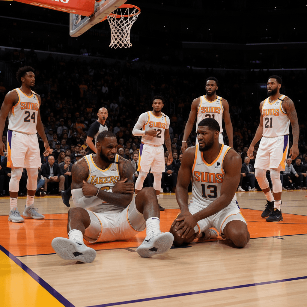 LeBron (codo), Ayton (rodilla) fuera contra los Pacers