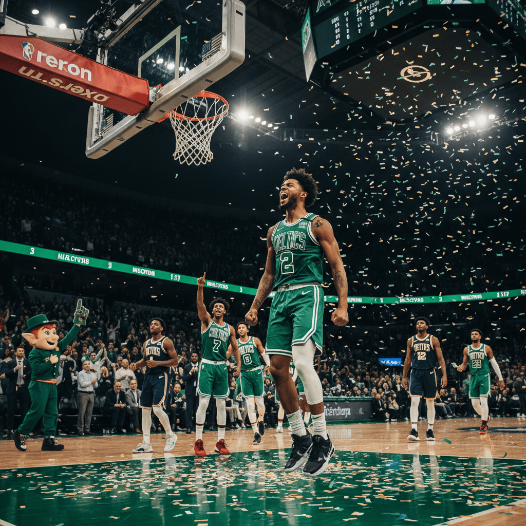 ¿Año "gap"? Celtics logran su victoria 50 y Brown calla a los críticos