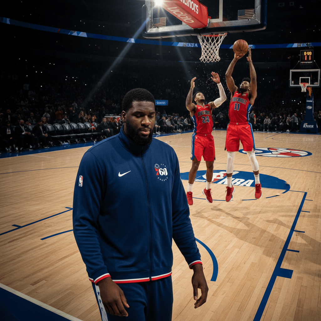 Embiid, molesto con los 76ers, vuelve a ser baja ante Pistons